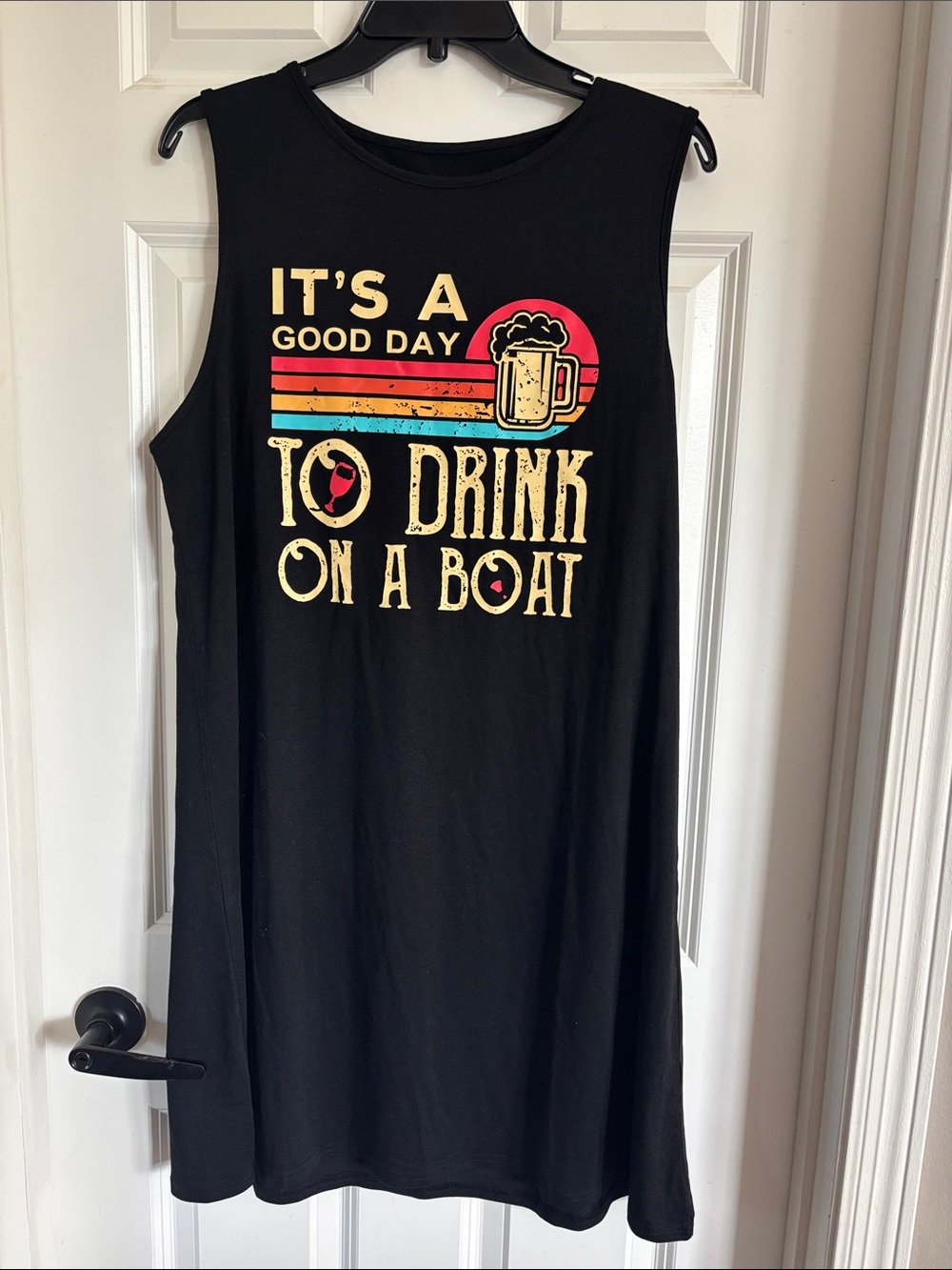 It's A Good Day To Drink On A Boat Black Party Tank - Unbranded